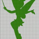 Tinkerbell 2 silhouette cross stitch pattern in pdf