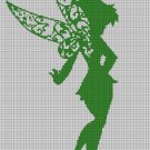 Tinker Bell silhouette cross stitch pattern in pdf