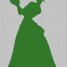 Tina Princess and Frog silhouette cross stitch pattern in pdf