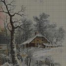 Winter landscape  cross stitch pattern in pdf DMC
