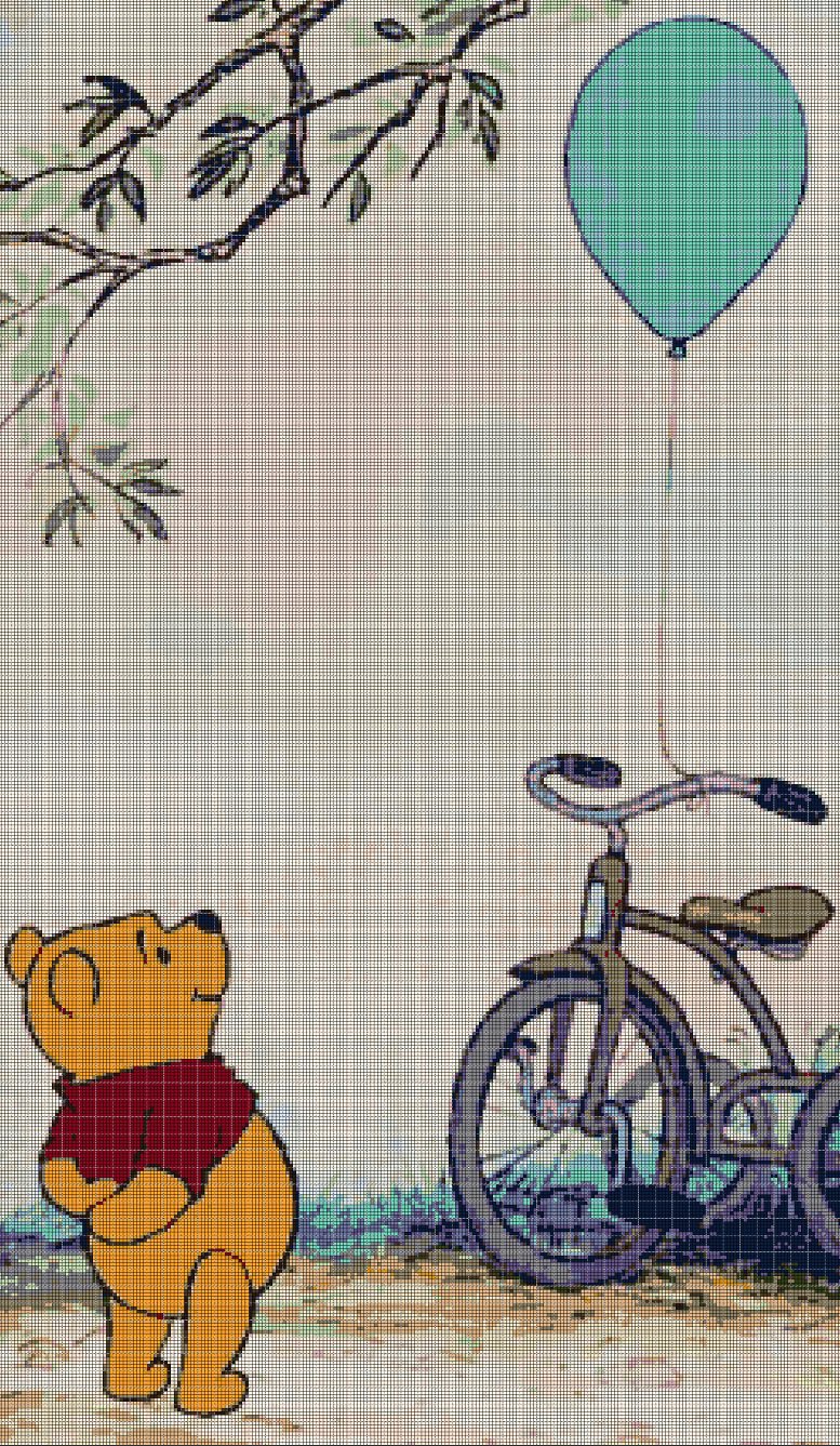 Winnie the Pooh  cross stitch pattern in pdf DMC