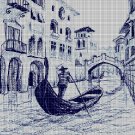 Venice in Blue cross stitch pattern in pdf ANCHOR