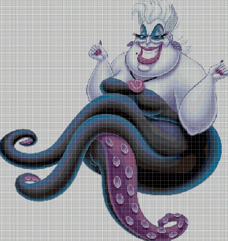 Ursula cross stitch pattern in pdf DMC