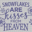 Snowflakes  silhouette cross stitch pattern in pdf