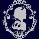 Snow white cameo  silhouette cross stitch pattern in pdf