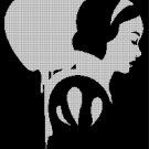 Snow White art  silhouette cross stitch pattern in pdf