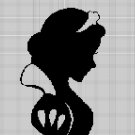 Snow White  silhouette cross stitch pattern in pdf