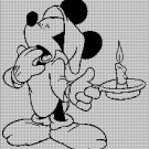 Sleeping Mickey silhouette cross stitch pattern in pdf