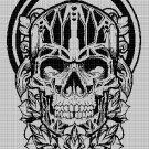 Skull fantasy silhouette cross stitch pattern in pdf