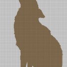 Sierra wolf silhouette cross stitch pattern in pdf