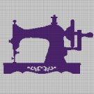 Sewing machine silhouette cross stitch pattern in pdf