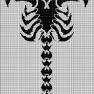 Scorpion tattoo 2 silhouette cross stitch pattern in pdf
