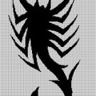 Scorpion tattoo  silhouette cross stitch pattern in pdf