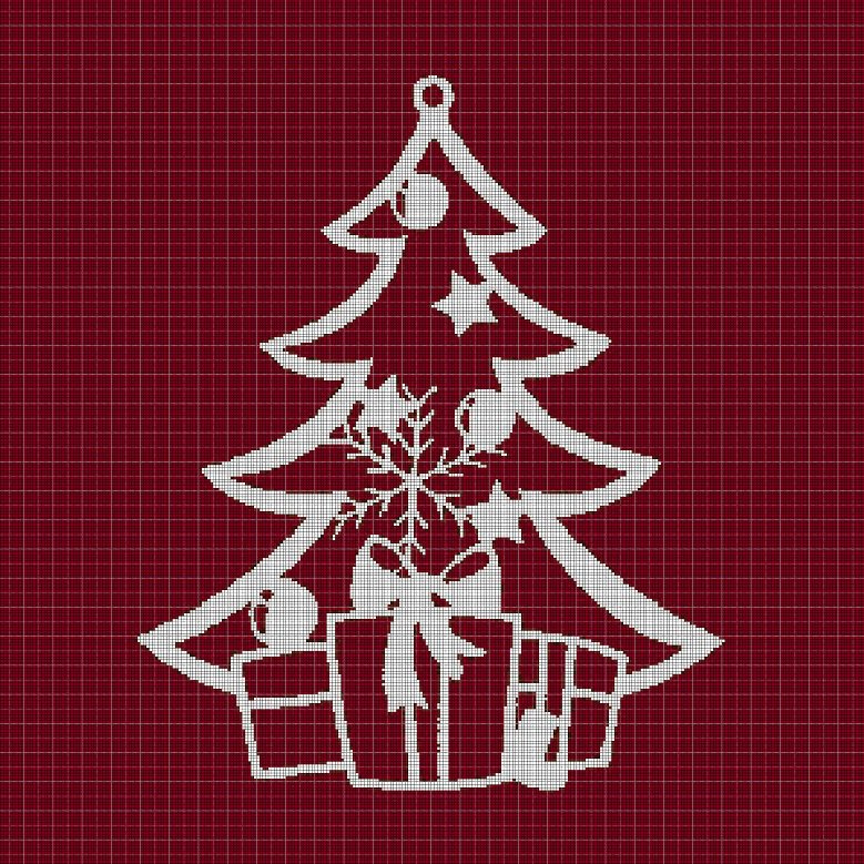 Christmas tree 2 cross stitch pattern in pdf DMC