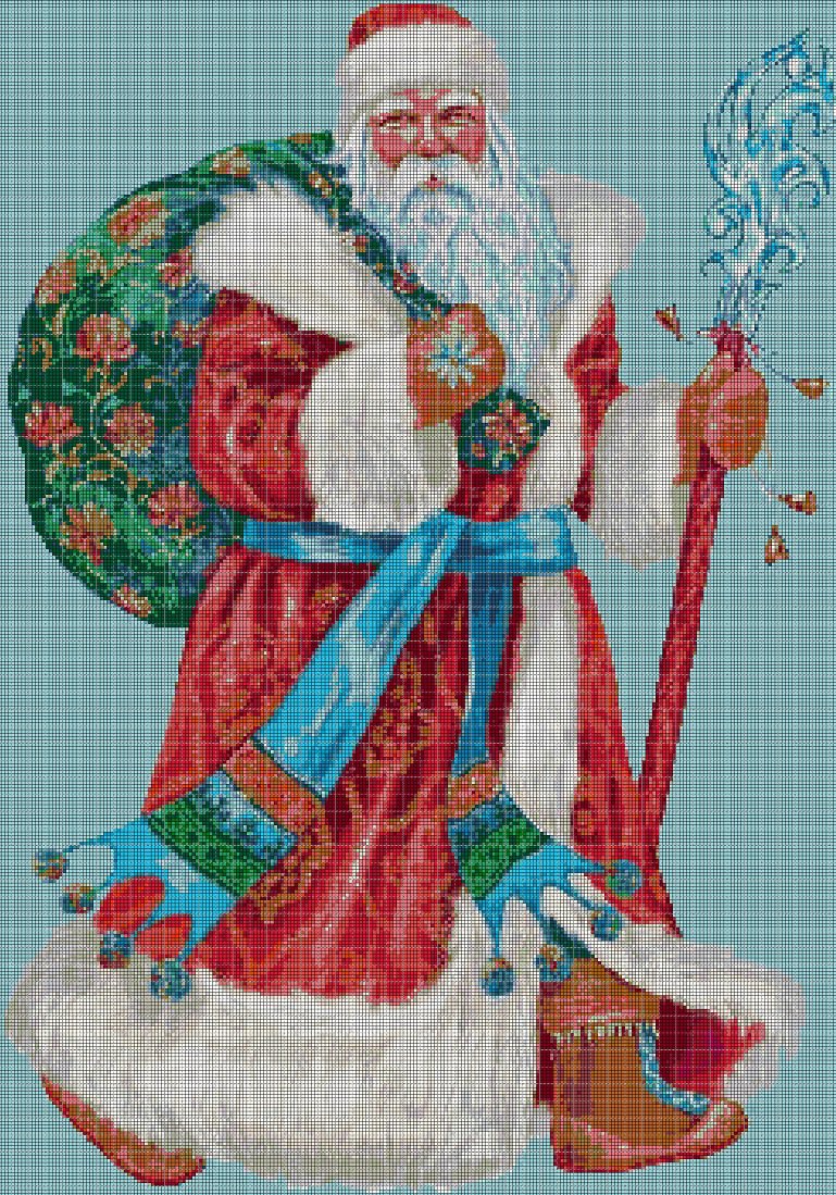 Grandfather Frost 3 cross stitch pattern in pdf DMC