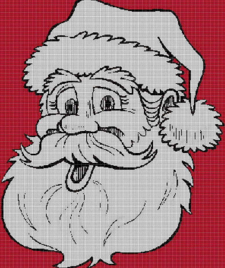 Santa 2 cross stitch pattern in pdf DMC