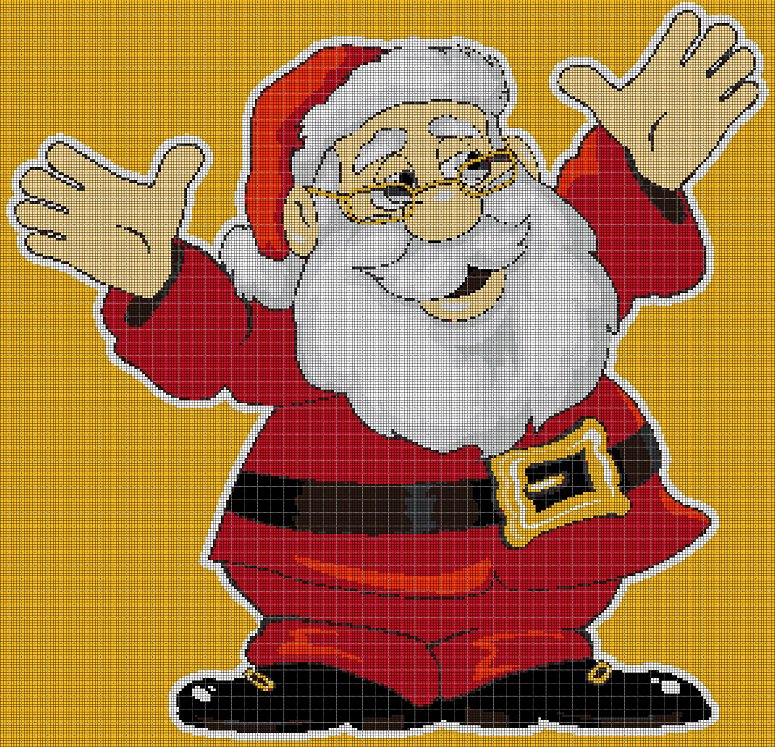 Santa Claus 1 cross stitch pattern in pdf DMC