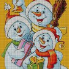 Snowman and holiday 2 cross stitch pattern in pdf DMC