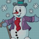 Snowman version 3 cross stitch pattern in pdf DMC