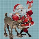 Santa Claus & Rudi cross stitch pattern in pdf DMC