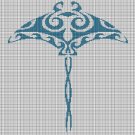 Manta silhouette cross stitch pattern in pdf