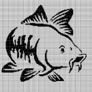 Fish 4 silhouette cross stitch pattern in pdf
