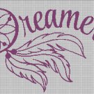 Dreamer silhouette cross stitch pattern in pdf