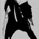 Jack Sparrow silhouette cross stitch pattern in pdf