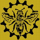 Mechanic bee silhouette cross stitch pattern in pdf