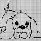 Little Dog 3 silhouette cross stitch pattern in pdf