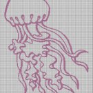 Jelly fish silhouette cross stitch pattern in pdf