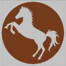 Horse2 silhouette cross stitch pattern in pdf