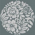 Flowers silhouette cross stitch pattern in pdf