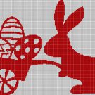 Easter bunny silhouette cross stitch pattern in pdf