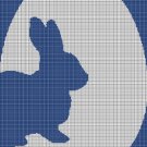 Easter egg silhouette cross stitch pattern in pdf