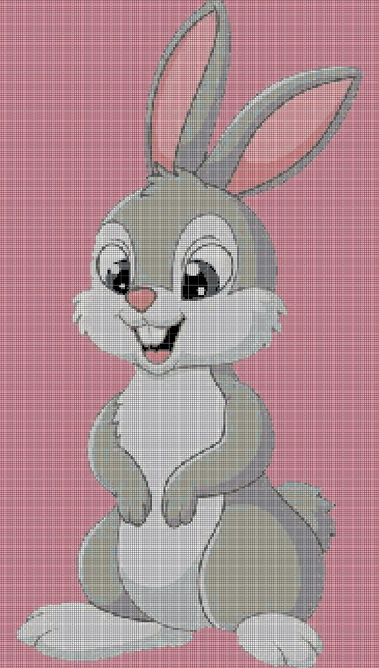 Easter bunny 4 cross stitch pattern in pdf DMC