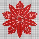 Flower vector graphic 3 silhouette cross stitch pattern in pdf