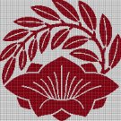 Flower vector graphic 6 silhouette cross stitch pattern in pdf