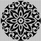 Black and white 2 silhouette cross stitch pattern in pdf
