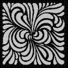 Black and white mosaic silhouette cross stitch pattern in pdf