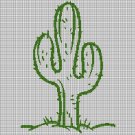 Cactus 2 silhouette cross stitch pattern in pdf