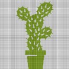 Cactus 3 silhouette cross stitch pattern in pdf