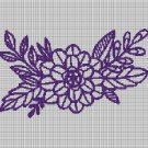 Flower3 silhouette cross stitch pattern in pdf