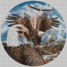 American Eagles cross stitch pattern in pdf DMC