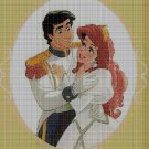 Ariel & Prince Eric cross stitch pattern in pdf DMC