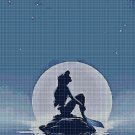 Ariel in the moonlight cross stitch pattern in pdf DMC