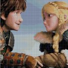 Astrid and Hiccup cross stitch pattern in pdf DMC