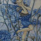 Blue fairy cross stitch pattern in pdf DMC