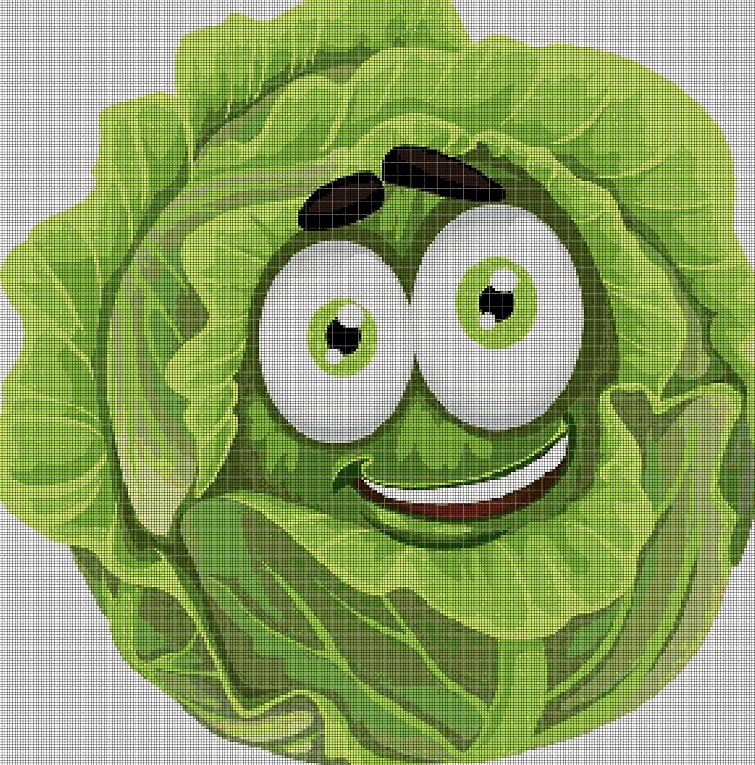 Cabbage  cross stitch pattern in pdf DMC