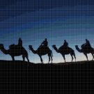 Camel caravan in Sahara cross stitch pattern in pdf DMC